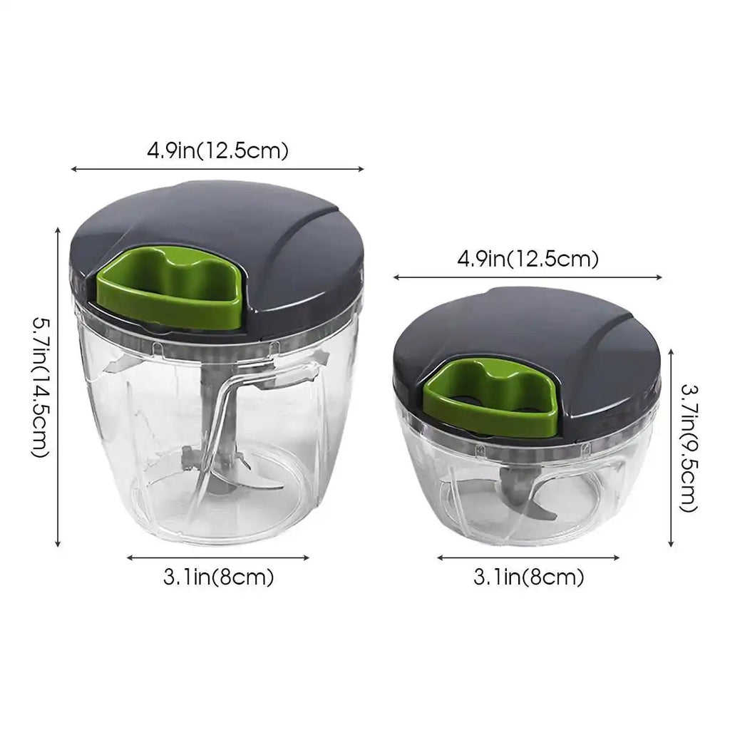 Manual Garlic & Vegetable Chopper 600ml / 1000ml – Hand Pull Food Processor for Onion, Ginger, Meat, Fruits & Nuts